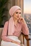 Powder Cordone Fabric Lycra Scarf Bonnet - 2
