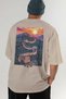 Great Wall of China 2 Beige Oversize Country City Back Printed Unisex T-Shirt 100% Cotton Premium - 6