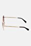 Women LJ159S Cat Eye Sunglasses, Gold - 4