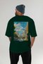 Barcelona Ispanya 2 Green Oversize Country City Back Printed Unisex T-Shirt 100% Cotton Premium - 5