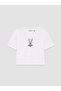 Xside White Stone Bugs Bunny Printed Women's T-Shirt - 5