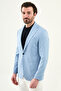Gray Slim Fit Wide Mono Collar Pocket Men's Jacket Blue - 41491.26Y - 5