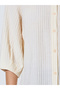 Cream 3/4 Sleeve Textured Casual Shirt - 4