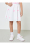 Teens Pink Bow T-Shirt And Knee Length Skirt Set - 4