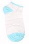 6-Piece White Blue Seamless Women's Socks Set - Soft Cotton - 3