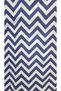 Blue Ziczak-Balcony Curtain with Enxboy Option and Laces, Rainproof - 2