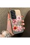 Redmi 15 5g Compatible Silicone Edge Hard Back Case Couple Phone Case with Floral Pattern - 3