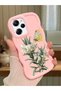 Poco X5 Pro 5g Compatible Case Camera Protector Pink Silicone Couple Phone Case Butterfly Pattern