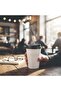 100Pcs 12Oz Disposable Cups with Black Lid for Cold & Hot Drinks - Ideal Coffee Cups Disposable for Cafes & Offices - 5