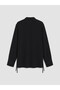 Black Women's Shirt Tunic with Side Laces - 8