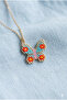 Handmade Miyuki Bead Necklace with Butterfly Figure and Steel Chain, Special Design - 2