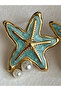 Green Starfish Earrings with Pearl Detail (3 cm) - 3