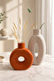 Brick Color and Beige 2-Piece Decorative Stone Vase Set
