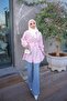 Pink Hidden Button Belt Detailed Shirt - 2