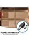 Magnetic Push to Open Latch, Heavy Duty Touch Catch, Pressure Release Cabinet Door and Drawer Hardware with Screws Black - 7