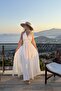 White Muslin Standard Size Double Slit Dress