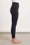 Women's Black High Waist Steel Fabric Shaping Long Leggings - 5