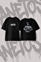 Anderson Paak Design Back Printed Cotton Black Oversize T-Shirt