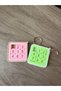 Pocket Puzzle Keychain Set of 2 (3*3) & (4*4) - Mini Brain Teaser - Pocket Puzzle Both Together - 3