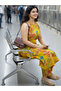 Yellow Floral Print A-Line Kurta Set - ALV2219 | Yellow-Size:L-40-Inches - 4