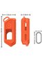 Silicone Case Flipper Zero Orange, Shock Resistant, 2 RFID Protections - 4