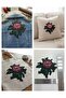 Kanavic Red Green Flower Applique - 8