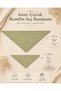 Mother Child Combination Hair Bandana 100% Cotton Scallop Fabric Khaki Green Set of 2 - 2