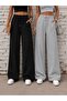 Two Pieces, Two Colors, Straight-Leg Baggy Track Pants