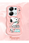 Redmi Note 13 Pro 4g Compatible Case with Camera Protector Pink Silicone Couple Phone Case Line Pattern - 2