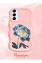 Samsung Galaxy A14 5g Compatible Case Camera Protector Pink Silicone Couple Phone Case Floral Pattern - 2