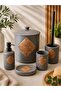 5 Piece Vilya Collection Luxury Gray Bathroom Set