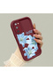 Samsung Galaxy S20 Fe Compatible Case Camera Protector Burgundy Silicone Couple Phone Case Floral Pattern - 3