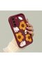 Samsung Galaxy S21 Fe 5g Compatible Case Camera Protector Burgundy Silicone Couple Phone Case Floral Pattern - 2