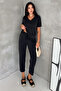 Urban Ease Women's V-Neck Relaxed Fit Two-Piece Set - 6