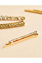 Women Gold Embellished Hair Clips 5 Piece Set - 4