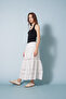 Cotton Long Skirt with Lace Detail - 3