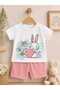 Cute Bunny Girl Baby T-Shirt-Shorts Two-Piece Set - 7
