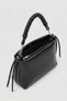 Women's Crossbody Bag with Cross Straps & Chain and Tassel Detail - 2