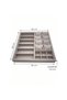 Cream Suede Glasses, Watch and Jewelry Organizer Tray 36X38X4.5 cm - 4