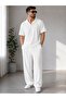 Trend Men's Lycra Ottoman Patched T-Shirt Baggy Bottom Top Set