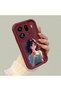 Oppo Find X9 Pro 5g Compatible Case Camera Protector Burgundy Silicone Couple Phone Case Girl Pattern - 3