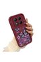 Xiaomi Redmi Note 14 Pro Plus 5g Compatible Case Camera Protector Burgundy Silicone Couple Phone Case Butterfly Pattern - 3