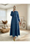 Three Piece Washed Denim Dress - 5