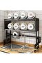 Over The Sink Dish Drying Rack, Large Dish Drying Rack Over The Counter, Dish Drying Rack with Dust-Proof Cabinet, Dish Drainer for Kitchen Sink Shelf with Utensil Holder - 4