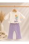 Baby Girl Heart Bow Detailed 2-Piece Set