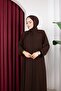 Medina Silk Plain Elif Ferace (Bitter Brown) - 4