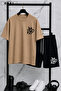 Nazik Ol Printed Cotton Fabric Men's T-Shirt-Shorts Set