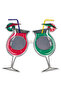 Cocktail Themed Hawaiian Summer Party Glasses - 4