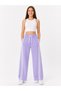 Mişil 25507-26 Girls' Wide-Leg Sweatpants with Double Stripe Detail, Elastic Waist, Comfortable Fit, Casual Sports Trousers
