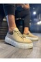 Jy144 Volt Lace-Up Suede Men's Casual Sneaker High Sole Shoes Sbt Cream